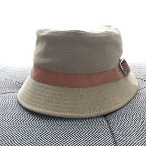 Coach Beige Tan Suede Soft Unstructured Bucket Hat